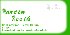 martin kesik business card